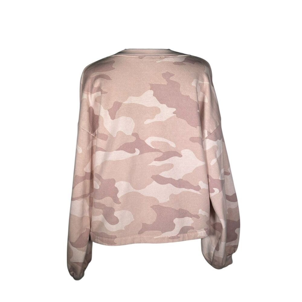Marled V-Neck Pink Camo‎ Sweatshirt Size Large - Picture 2 of 8